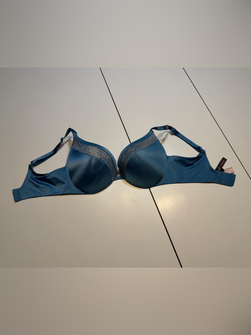 NWT Victoria’s Secret 34D push up dusty lacy teal